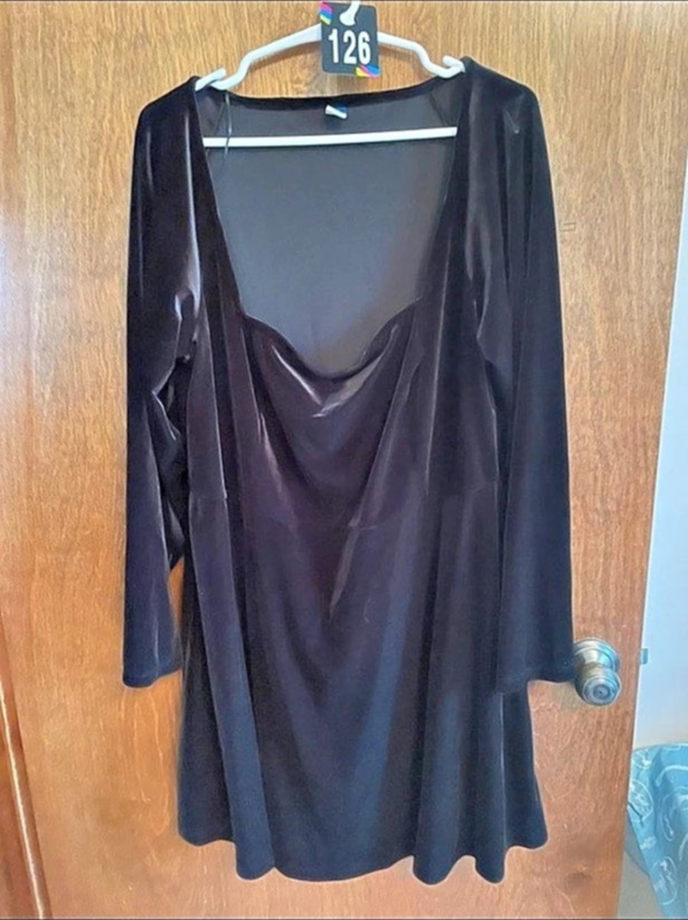 Old Navy Black Long Sleeve Midi Dress Size 2X Like New